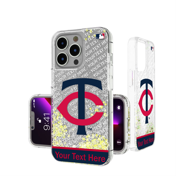 Minnesota Twins Personalized EndZone Plus iPhone Glitter Phone Case for Apple iPhone