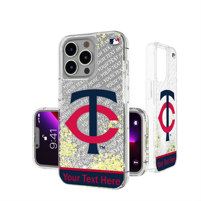 Minnesota Twins Personalized EndZone Plus iPhone Glitter Phone Case for Apple iPhone