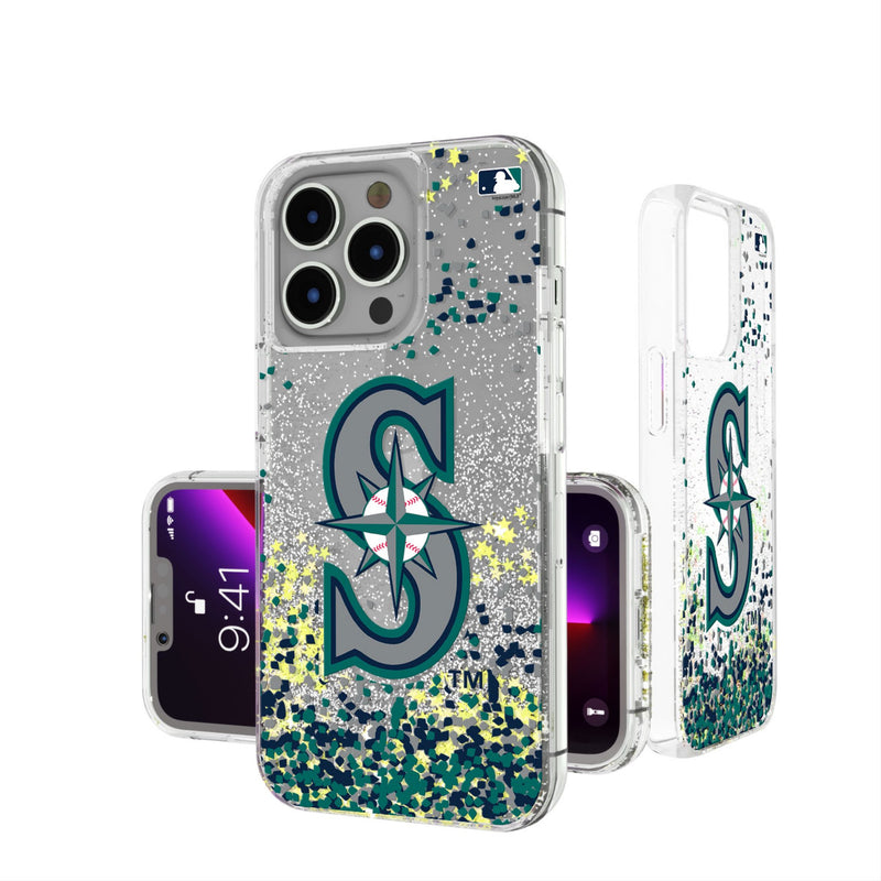 Seattle Mariners Confetti iPhone Glitter Phone Case