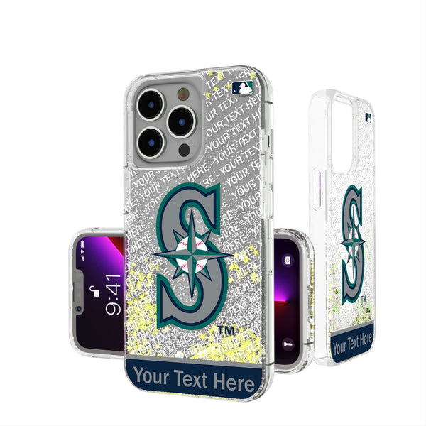 Seattle Mariners Personalized EndZone Plus iPhone Glitter Phone Case for Apple iPhone