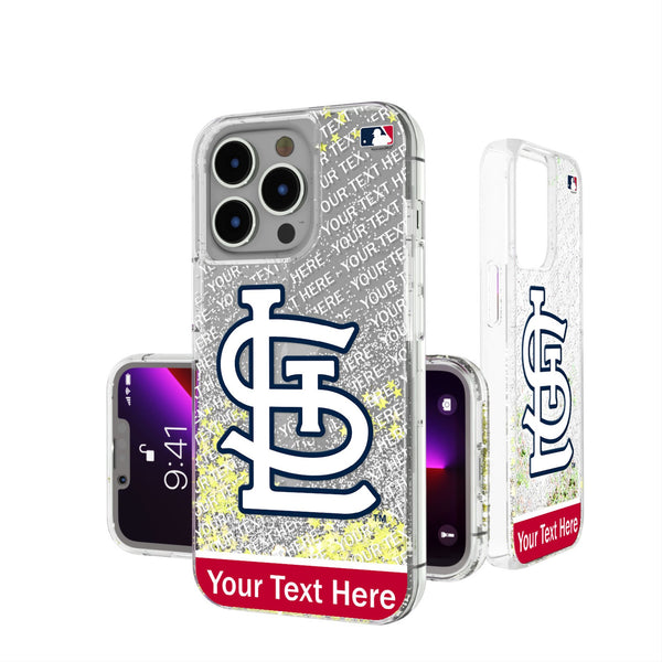 St Louis Cardinals Personalized EndZone Plus iPhone Glitter Phone Case for Apple iPhone