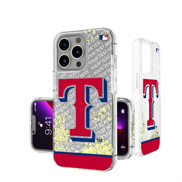 Texas Rangers Personalized EndZone Plus iPhone Glitter Phone Case for Apple iPhone