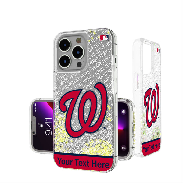 Washington Nationals Personalized EndZone Plus iPhone Glitter Phone Case for Apple iPhone