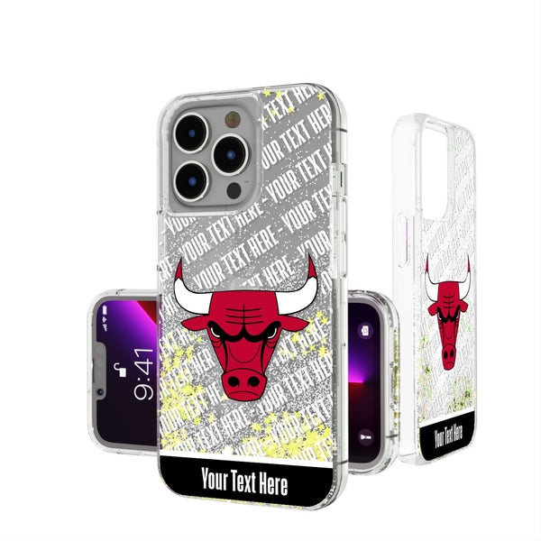 Chicago Bulls Personalized EndZone Plus iPhone Glitter Phone Case for Apple iPhone