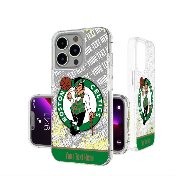 Boston Celtics Personalized EndZone Plus iPhone Glitter Phone Case for Apple iPhone