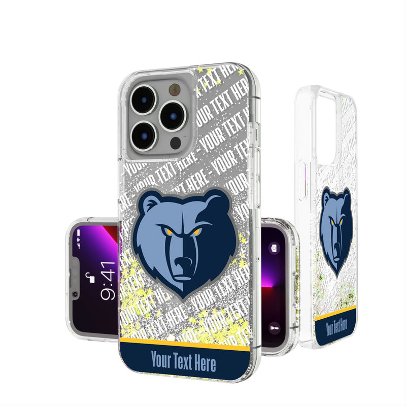 Memphis Grizzlies Personalized EndZone Plus iPhone Glitter Phone Case for Apple iPhone
