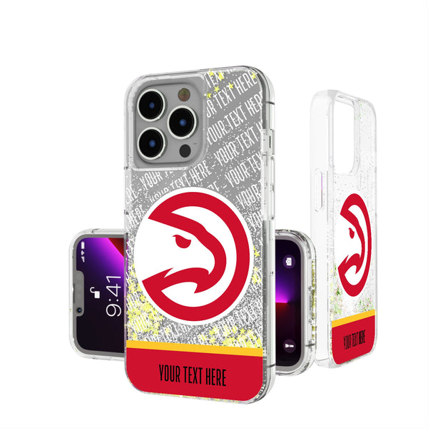 Atlanta Hawks Personalized EndZone Plus iPhone Glitter Phone Case for Apple iPhone
