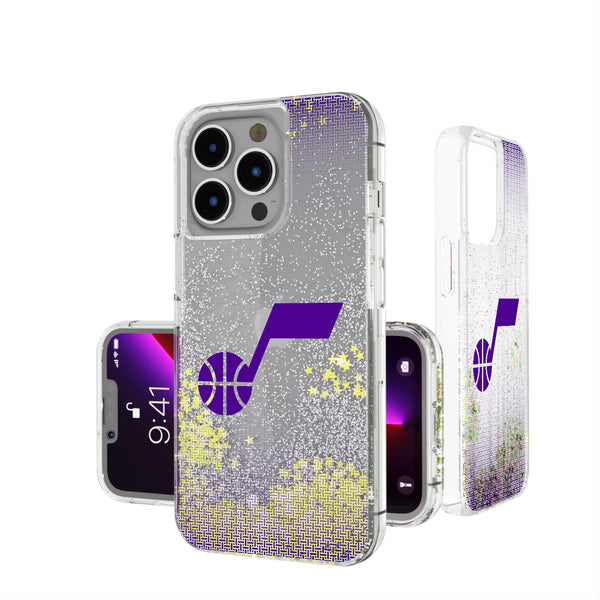 Utah Jazz Linen iPhone Glitter Phone Case for Apple iPhone