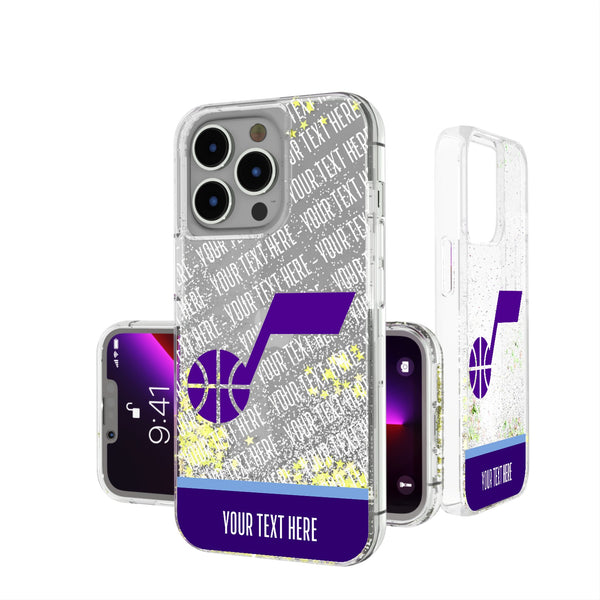Utah Jazz Personalized EndZone Plus iPhone Glitter Phone Case for Apple iPhone