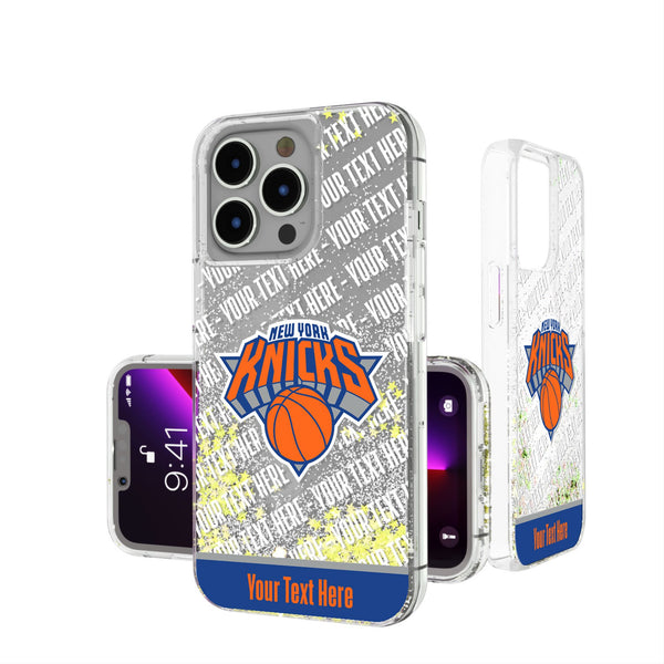 New York Knicks Personalized EndZone Plus iPhone Glitter Phone Case for Apple iPhone