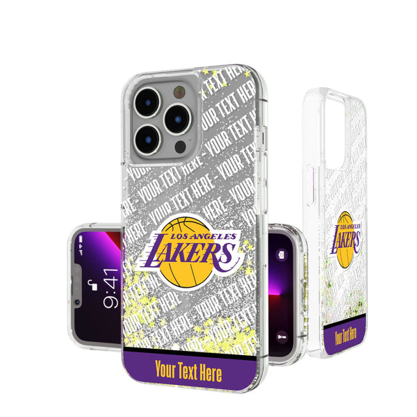 Los Angeles Lakers Personalized EndZone Plus iPhone Glitter Phone Case for Apple iPhone