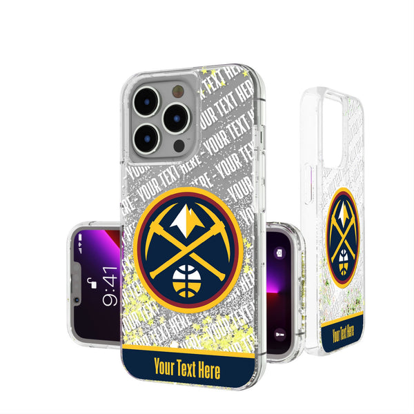 Denver Nuggets Personalized EndZone Plus iPhone Glitter Phone Case for Apple iPhone