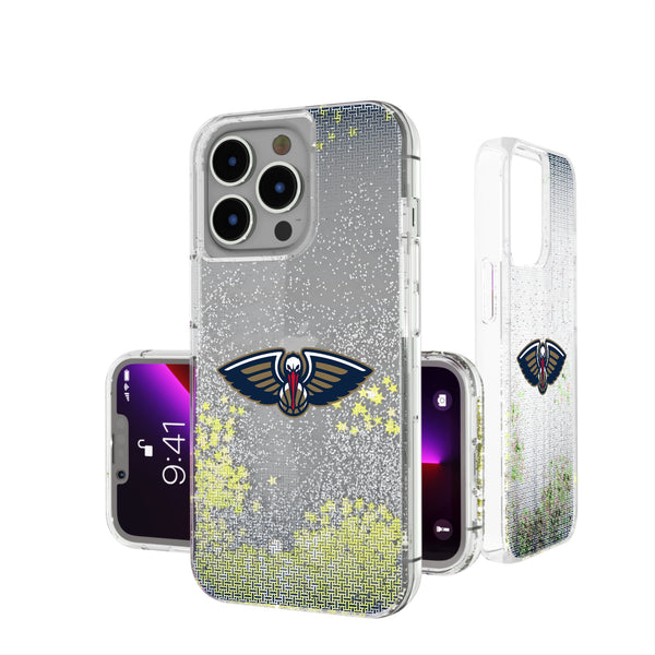 New Orleans Pelicans Linen iPhone Glitter Phone Case