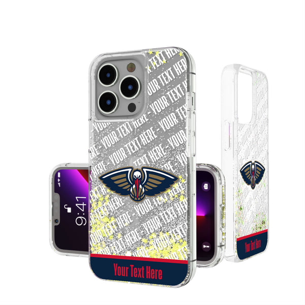 New Orleans Pelicans Personalized EndZone Plus iPhone Glitter Phone Case for Apple iPhone