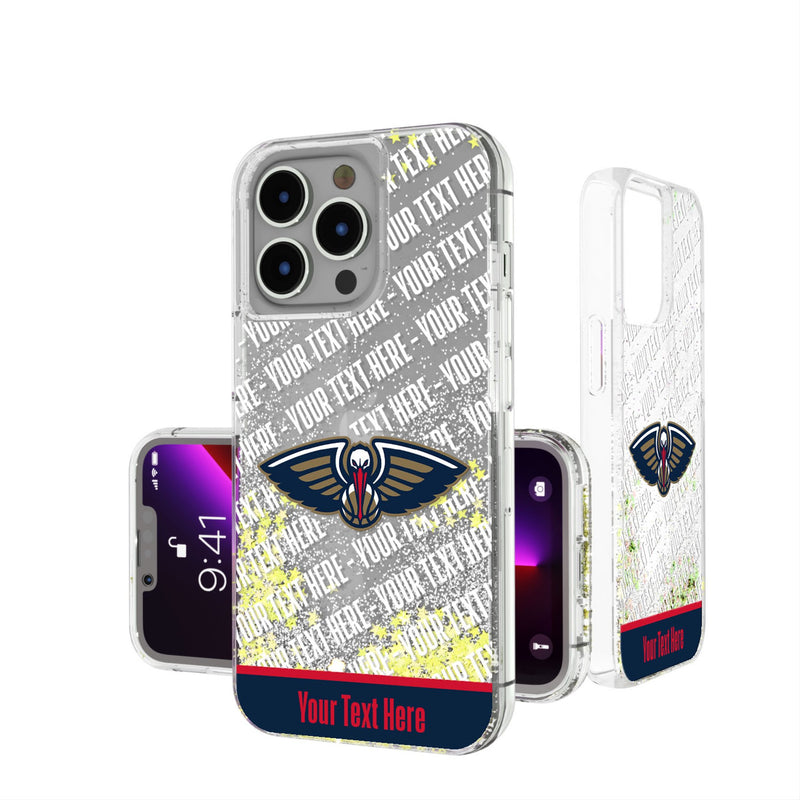 New Orleans Pelicans Personalized EndZone Plus iPhone Glitter Phone Case for Apple iPhone