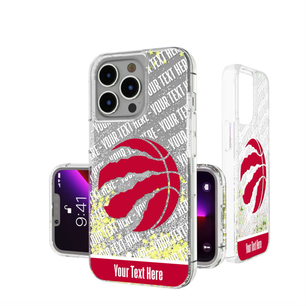 Toronto Raptors Personalized EndZone Plus iPhone Glitter Phone Case for Apple iPhone