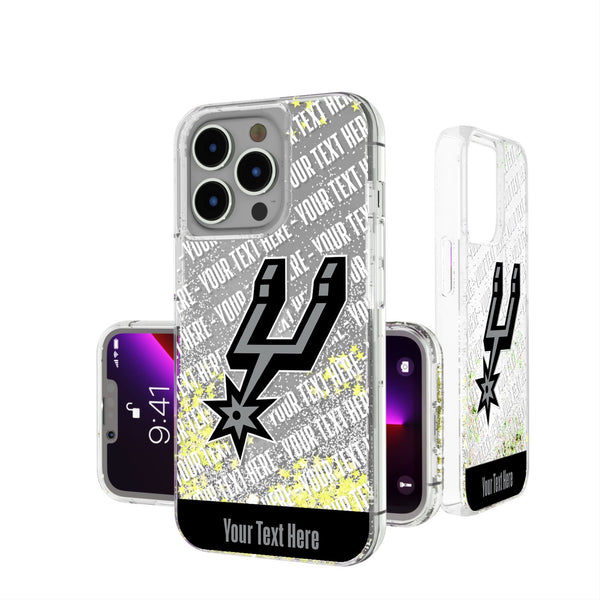 San Antonio Spurs Personalized EndZone Plus iPhone Glitter Phone Case for Apple iPhone