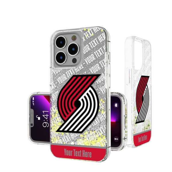 Portland Trail Blazers Personalized EndZone Plus iPhone Glitter Phone Case for Apple iPhone