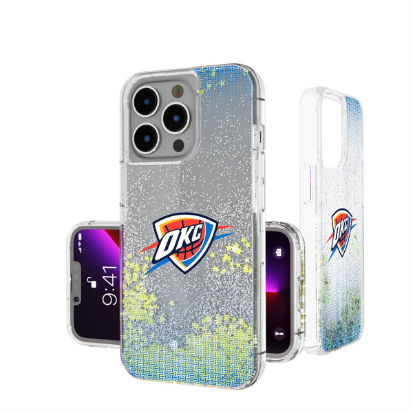 Oklahoma City Thunder Linen iPhone Glitter Phone Case
