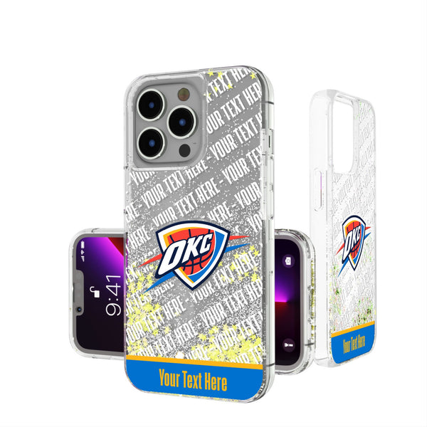 Oklahoma City Thunder Personalized EndZone Plus iPhone Glitter Phone Case for Apple iPhone
