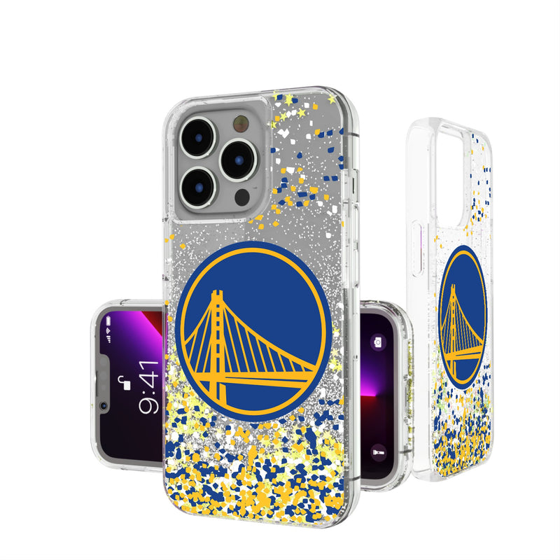 Golden State Warriors Confetti iPhone Glitter Phone Case for Apple iPhone