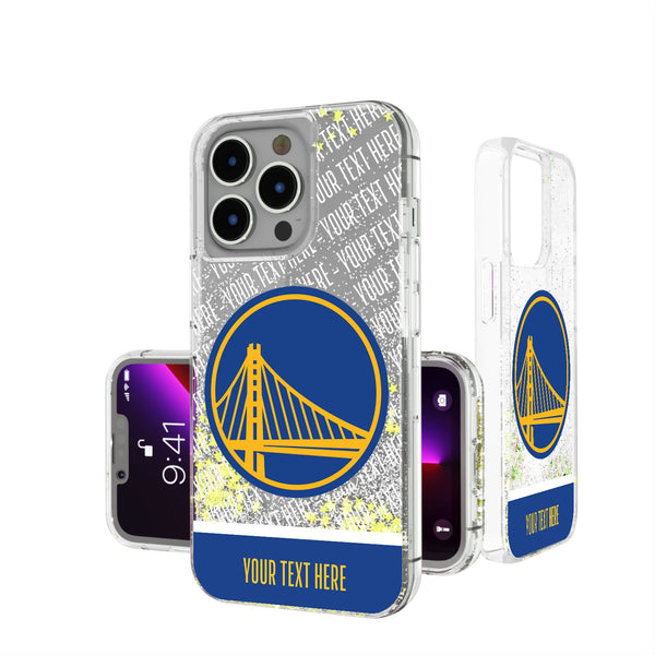 Golden State Warriors Personalized EndZone Plus iPhone Glitter Phone Case for Apple iPhone