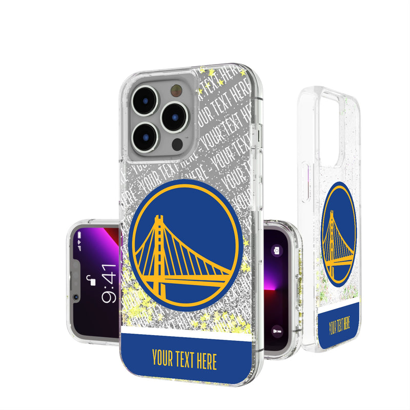Golden State Warriors Personalized EndZone Plus iPhone Glitter Phone Case for Apple iPhone