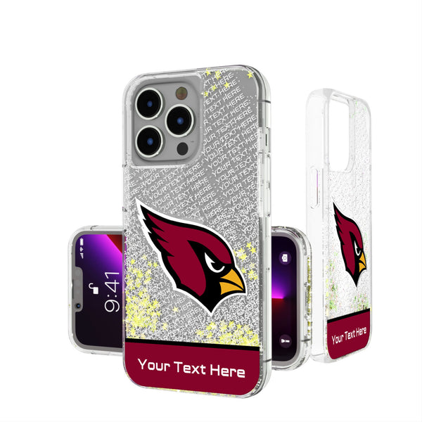 Arizona Cardinals Personalized EndZone Plus iPhone Glitter Phone Case for Apple iPhone