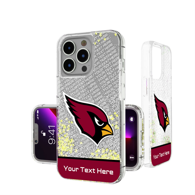 Arizona Cardinals Personalized EndZone Plus iPhone Glitter Phone Case for Apple iPhone