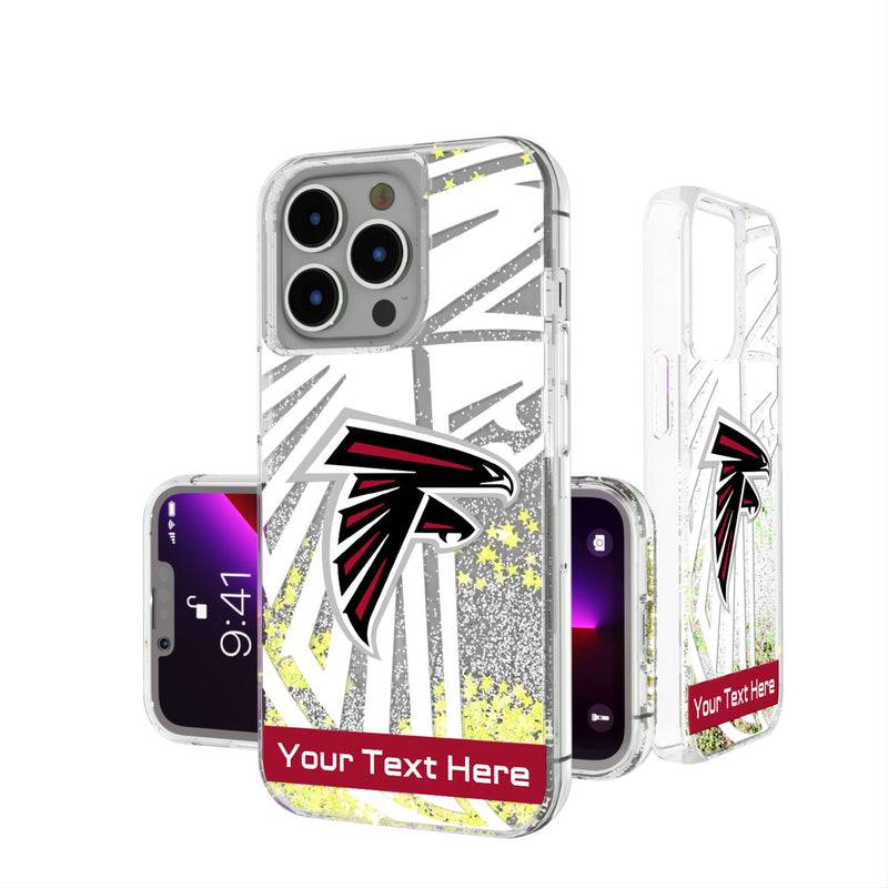 Atlanta Falcons Personalized Tilt iPhone Glitter Phone Case for Apple iPhone