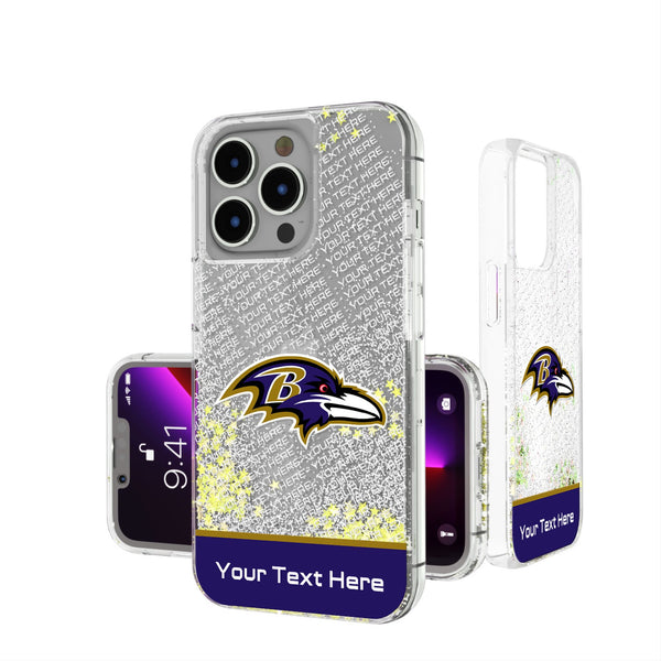 Baltimore Ravens Personalized EndZone Plus iPhone Glitter Phone Case for Apple iPhone