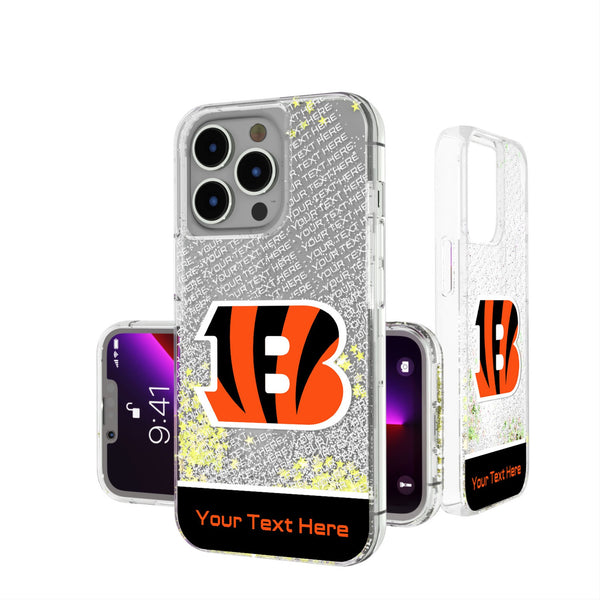 Cincinnati Bengals Personalized EndZone Plus iPhone Glitter Phone Case for Apple iPhone