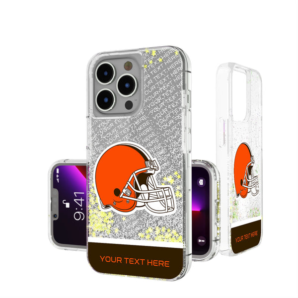 Cleveland Browns Personalized EndZone Plus iPhone Glitter Phone Case for Apple iPhone