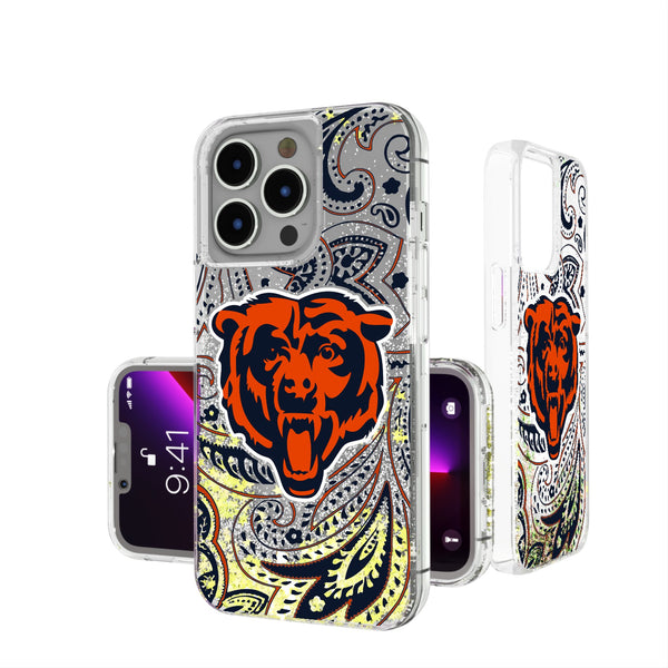 Chicago Bears Paisley iPhone Glitter Phone Case