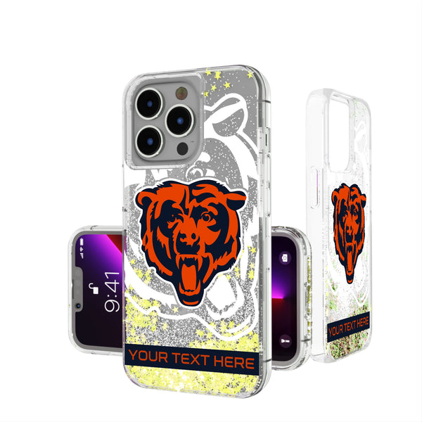 Chicago Bears Personalized Tilt iPhone Glitter Phone Case for Apple iPhone