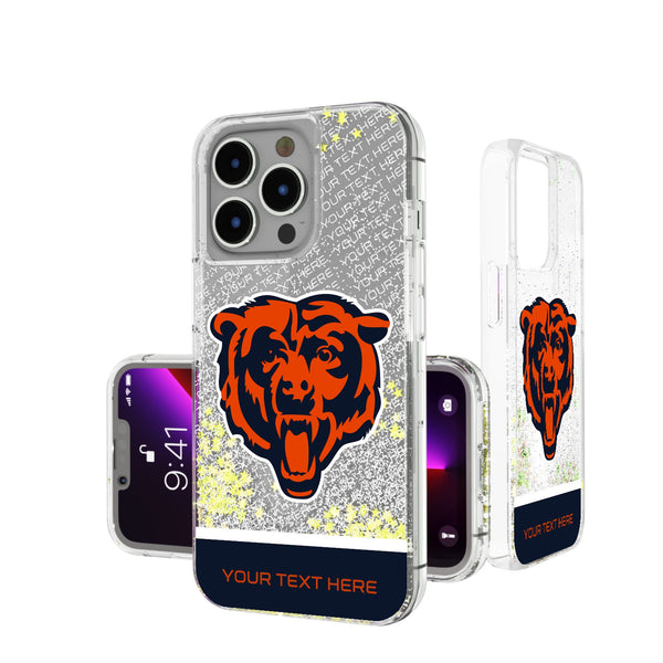 Chicago Bears Personalized EndZone Plus iPhone Glitter Phone Case for Apple iPhone