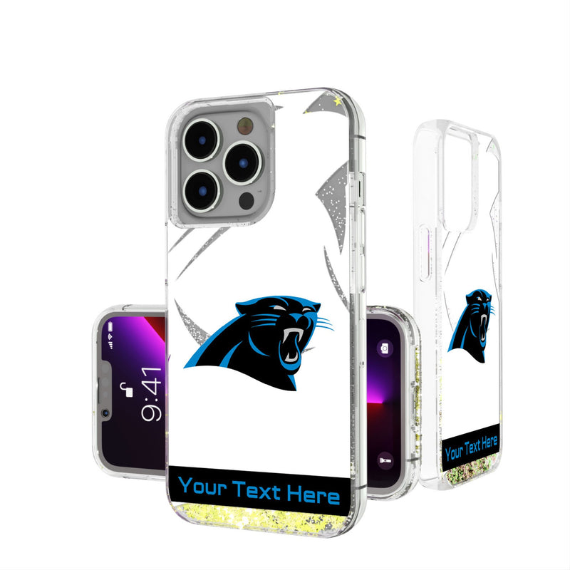 Carolina Panthers Personalized Tilt iPhone Glitter Phone Case for Apple iPhone