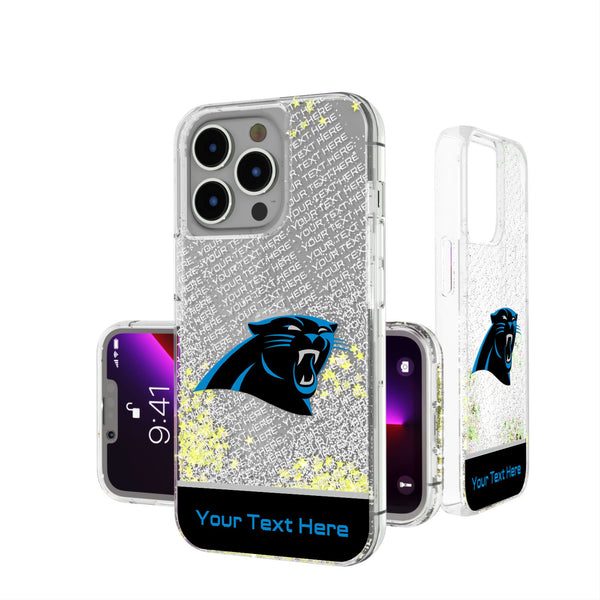 Carolina Panthers Personalized EndZone Plus iPhone Glitter Phone Case for Apple iPhone