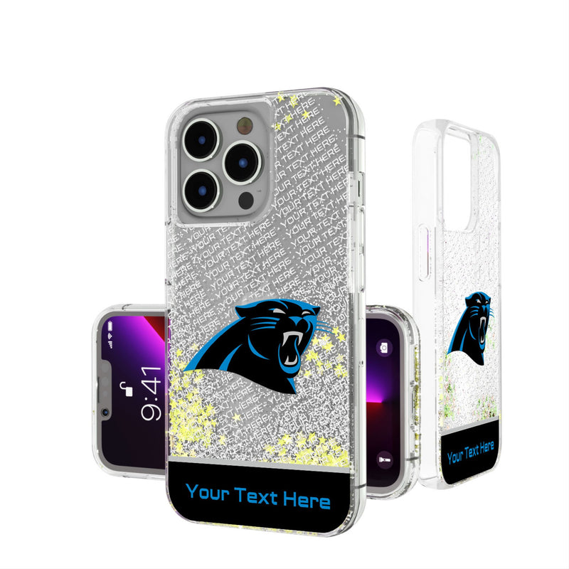 Carolina Panthers Personalized EndZone Plus iPhone Glitter Phone Case for Apple iPhone