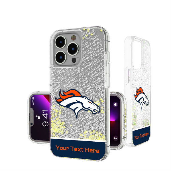 Denver Broncos Personalized EndZone Plus iPhone Glitter Phone Case for Apple iPhone