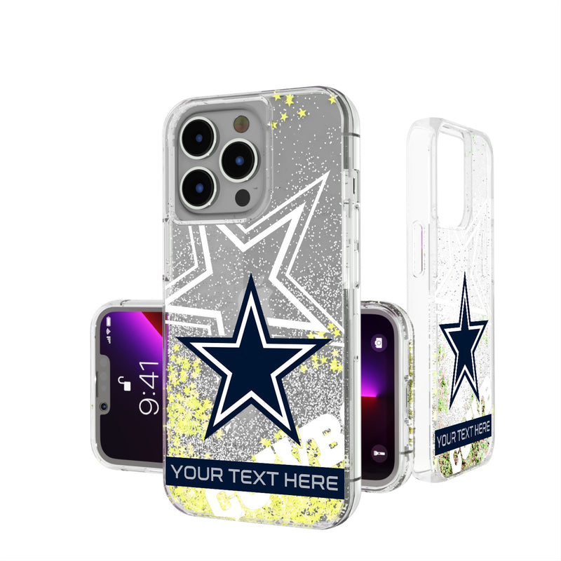 Dallas Cowboys Personalized Tilt iPhone Glitter Phone Case for Apple iPhone