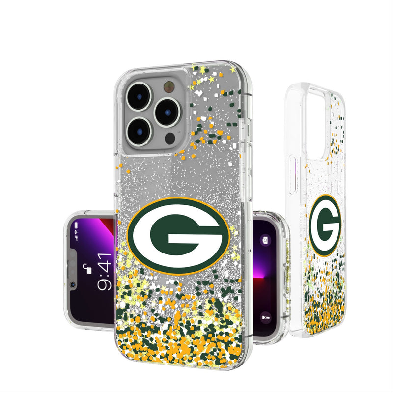 Green Bay Packers Confetti iPhone Glitter Phone Case