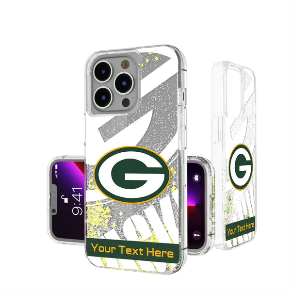 Green Bay Packers Personalized Tilt iPhone Glitter Phone Case for Apple iPhone