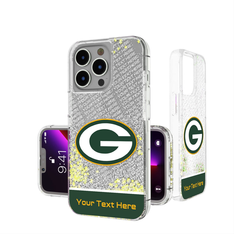 Green Bay Packers Personalized EndZone Plus iPhone Glitter Phone Case for Apple iPhone