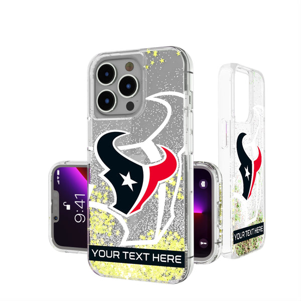 Houston Texans Personalized Tilt iPhone Glitter Phone Case for Apple iPhone