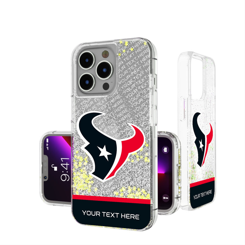 Houston Texans Personalized EndZone Plus iPhone Glitter Phone Case for Apple iPhone