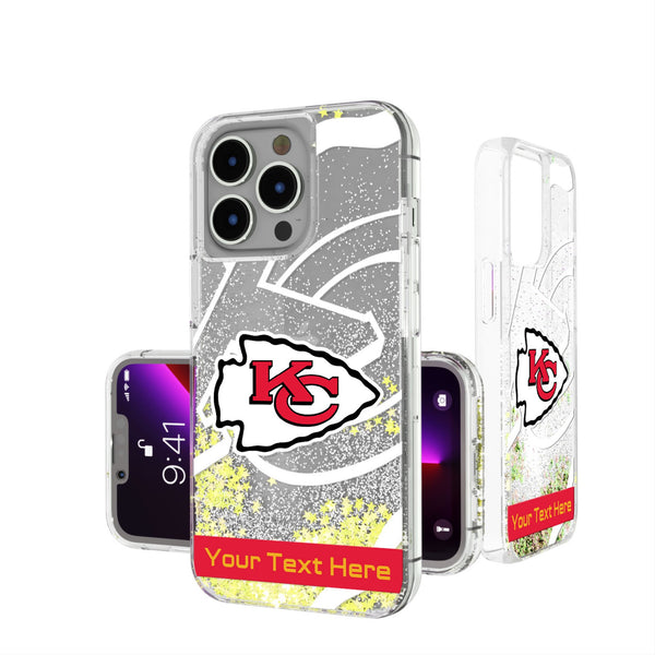 Kansas City Chiefs Personalized Tilt iPhone Glitter Phone Case for Apple iPhone
