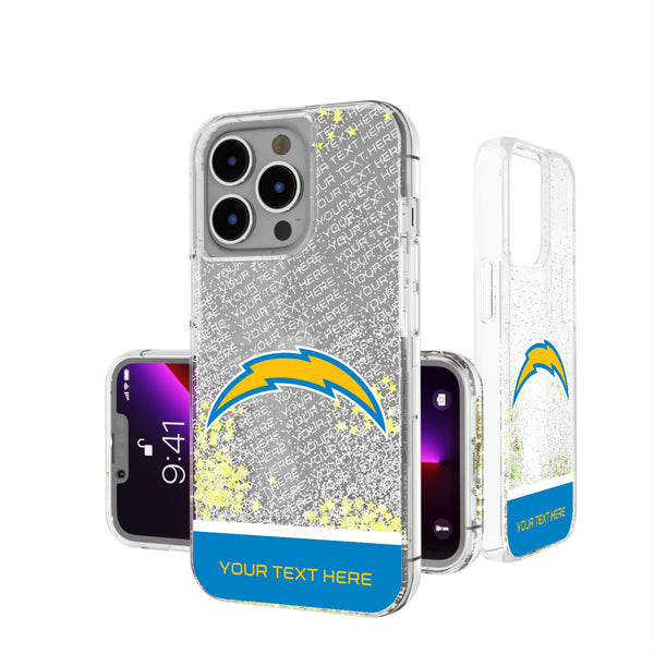 Los Angeles Chargers Personalized EndZone Plus iPhone Glitter Phone Case for Apple iPhone