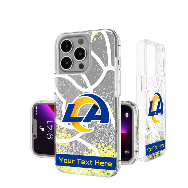 Los Angeles Rams Personalized Tilt iPhone Glitter Phone Case for Apple iPhone