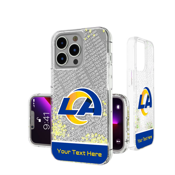 Los Angeles Rams Personalized EndZone Plus iPhone Glitter Phone Case for Apple iPhone